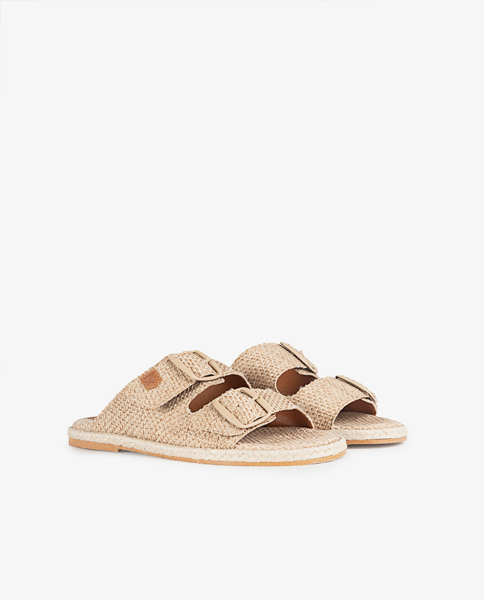 Galdana Havana Beige Flat Sandal
