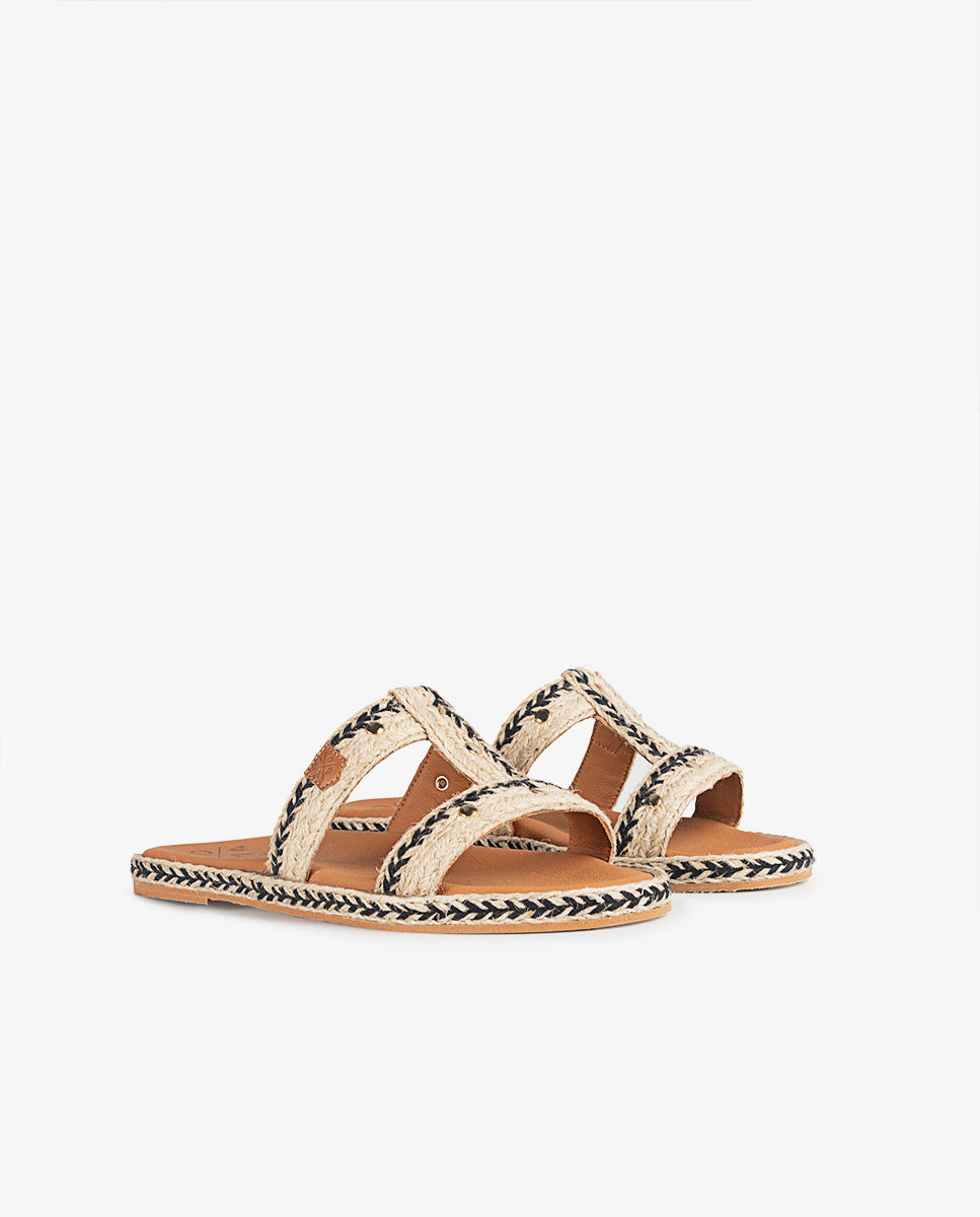 Tabarca Th Salem Flat Sandal Black