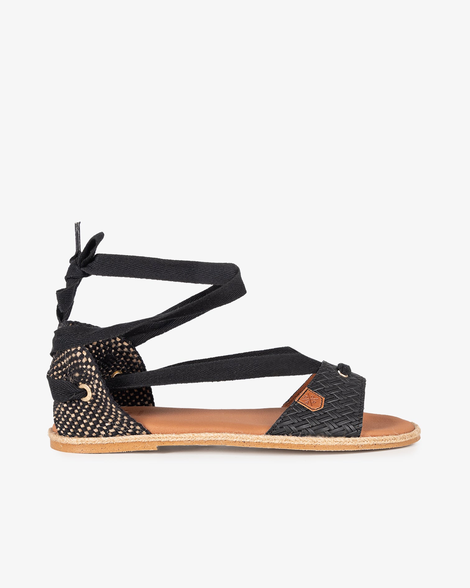 Menorquina Flat Capri Braided Black