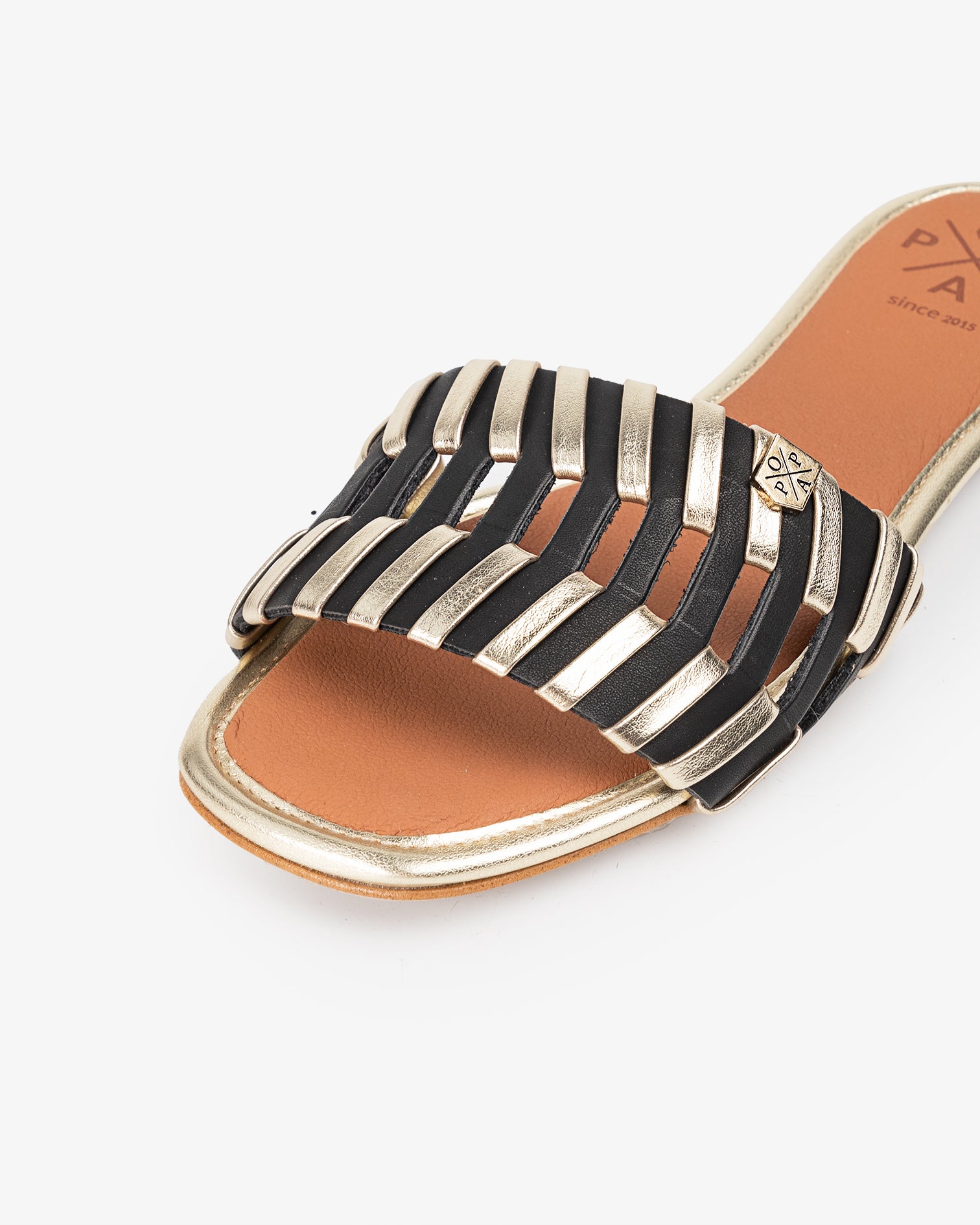 Danu Black Openwork Flat Sandal