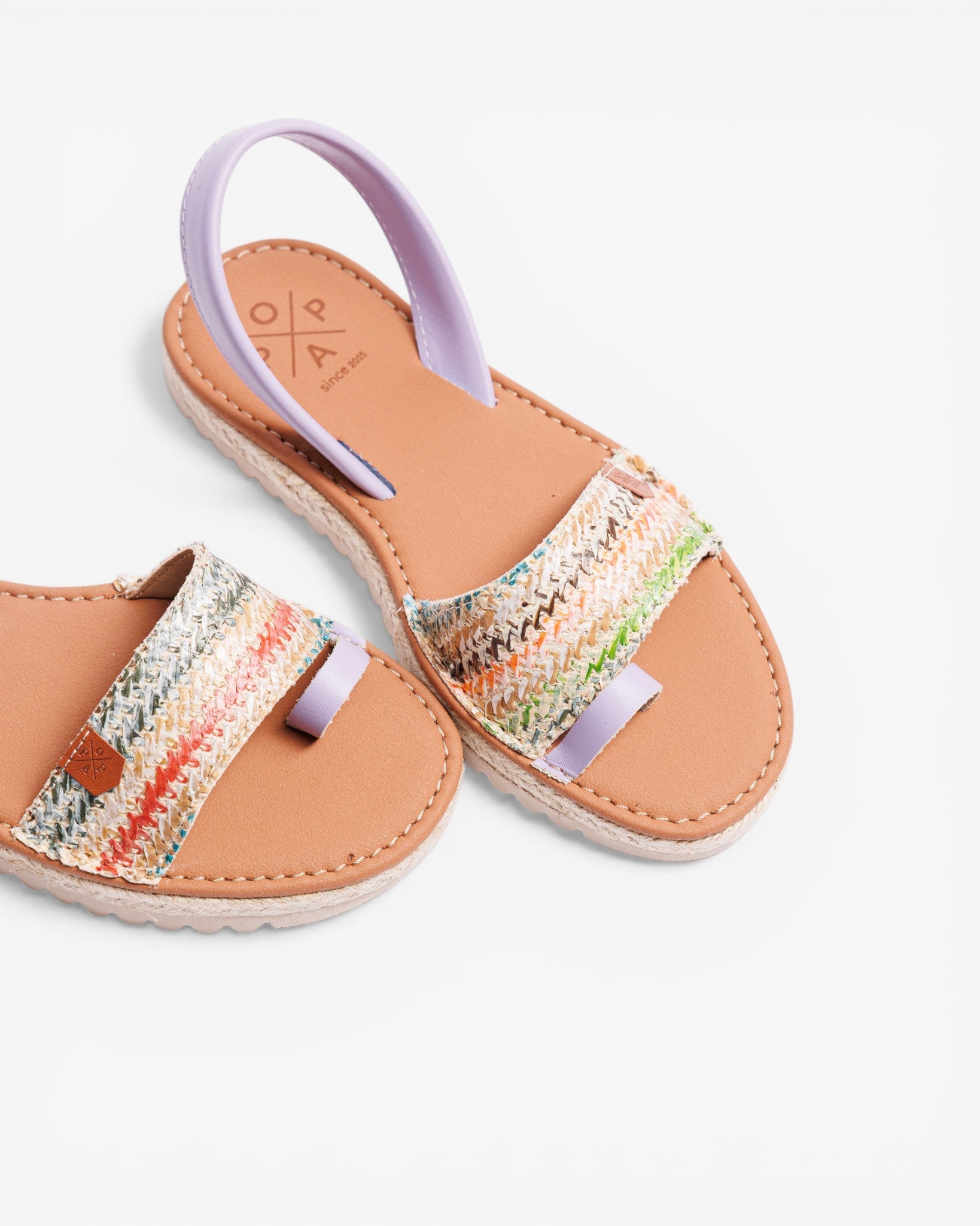 Menorquina Plana Samena Multi Rafia Multicolor