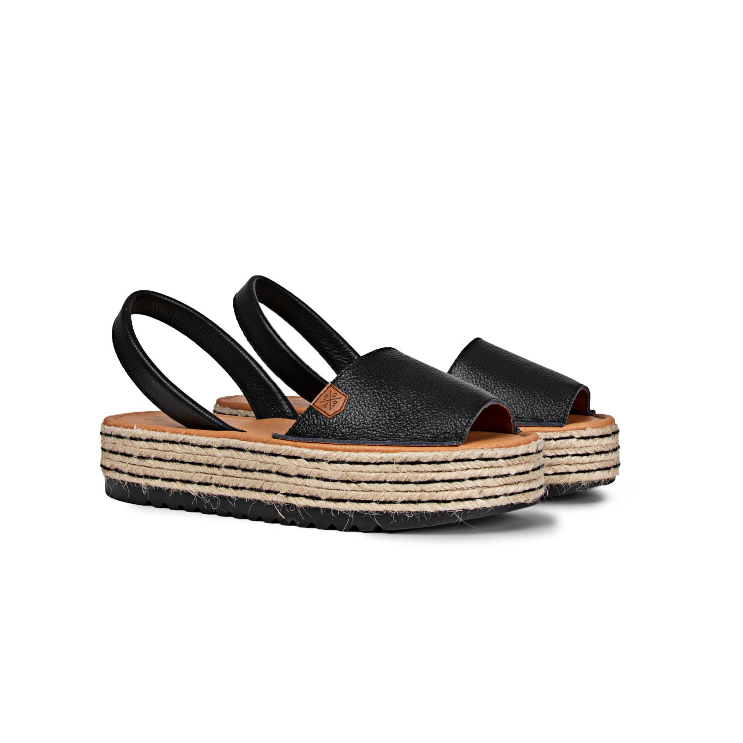 Plateforme Menorquina Carrie Sauvage Noir