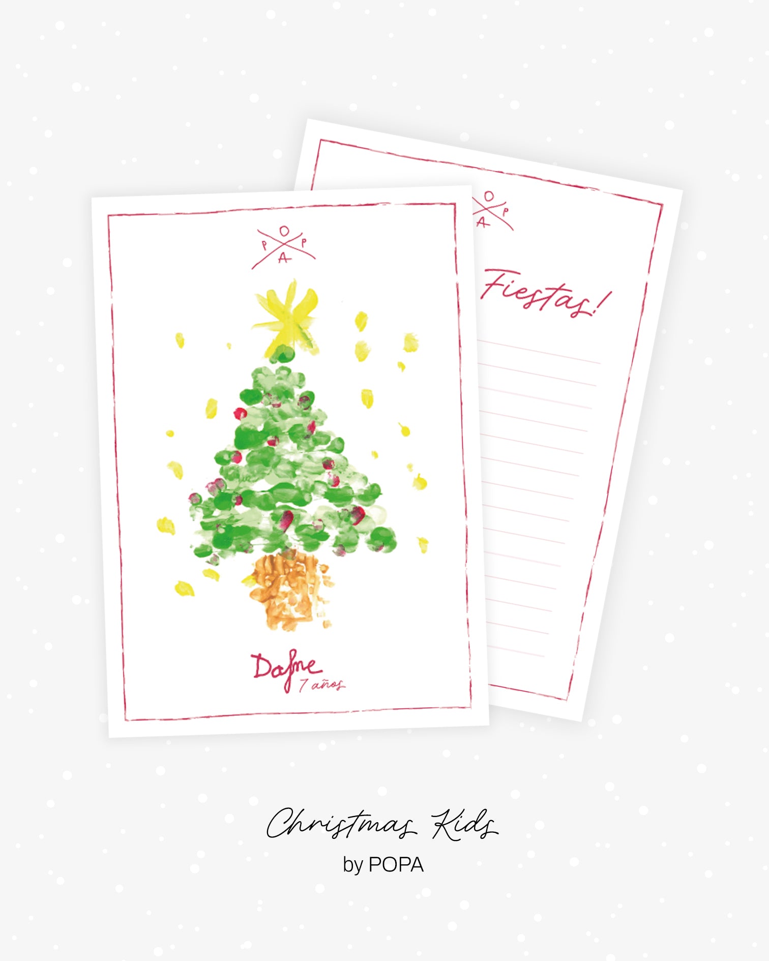 Postal Árbol de Navidad (Dafne, 7 años)