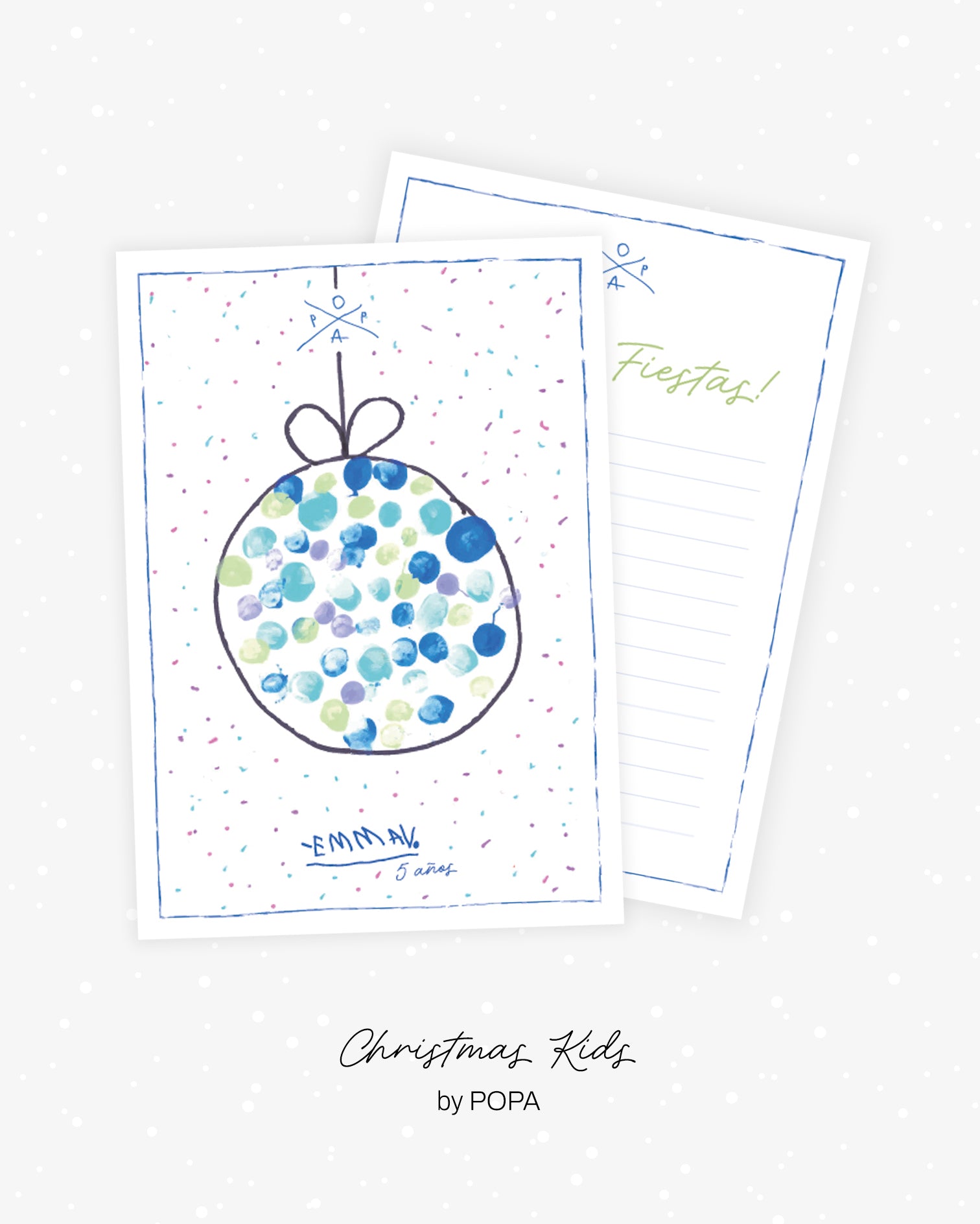 Postal Bola de Navidad (Emma, 5 años)