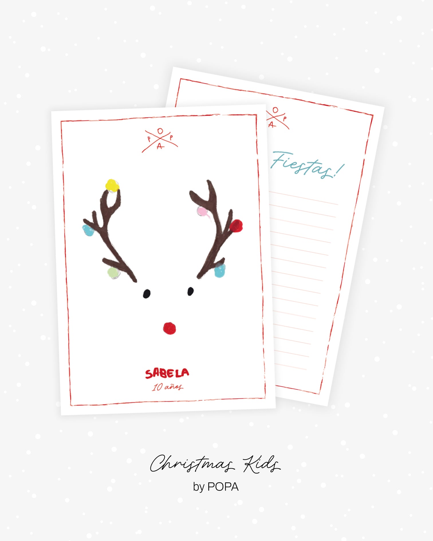 Postal Reno Navidad (Sabela, 10 años)