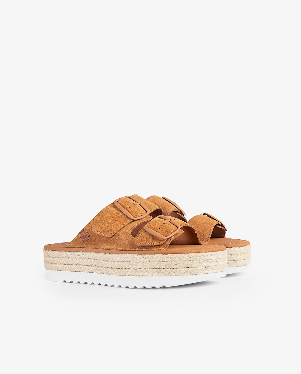 Plataforma Menorquina Collao Split Couro