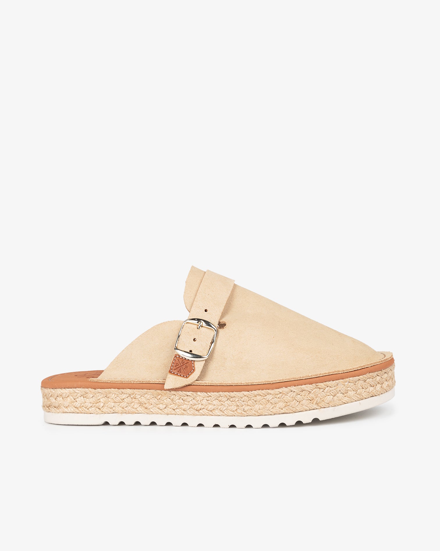 Mule Plataforma Corsa Serraje Beige 35