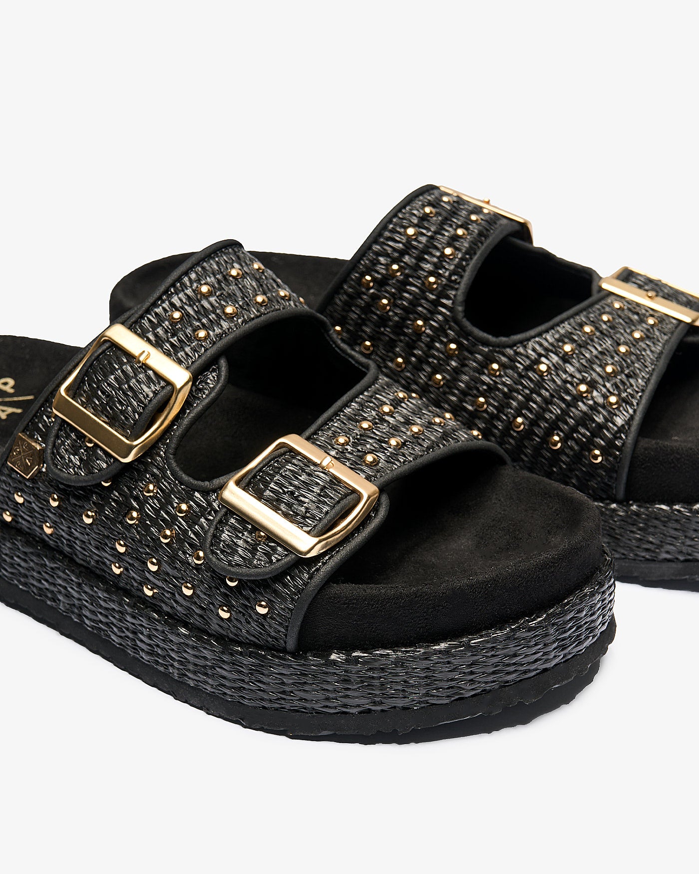 Sandale Xago Raphia Noir