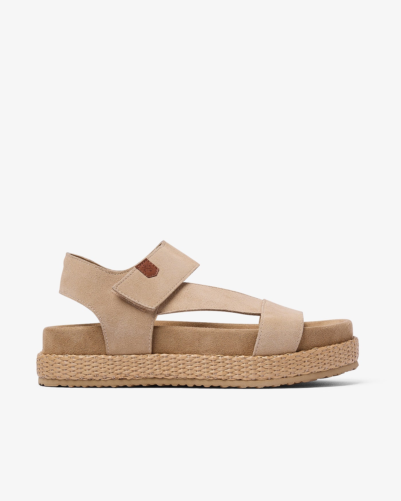 Sandale Niana en daim beige 35