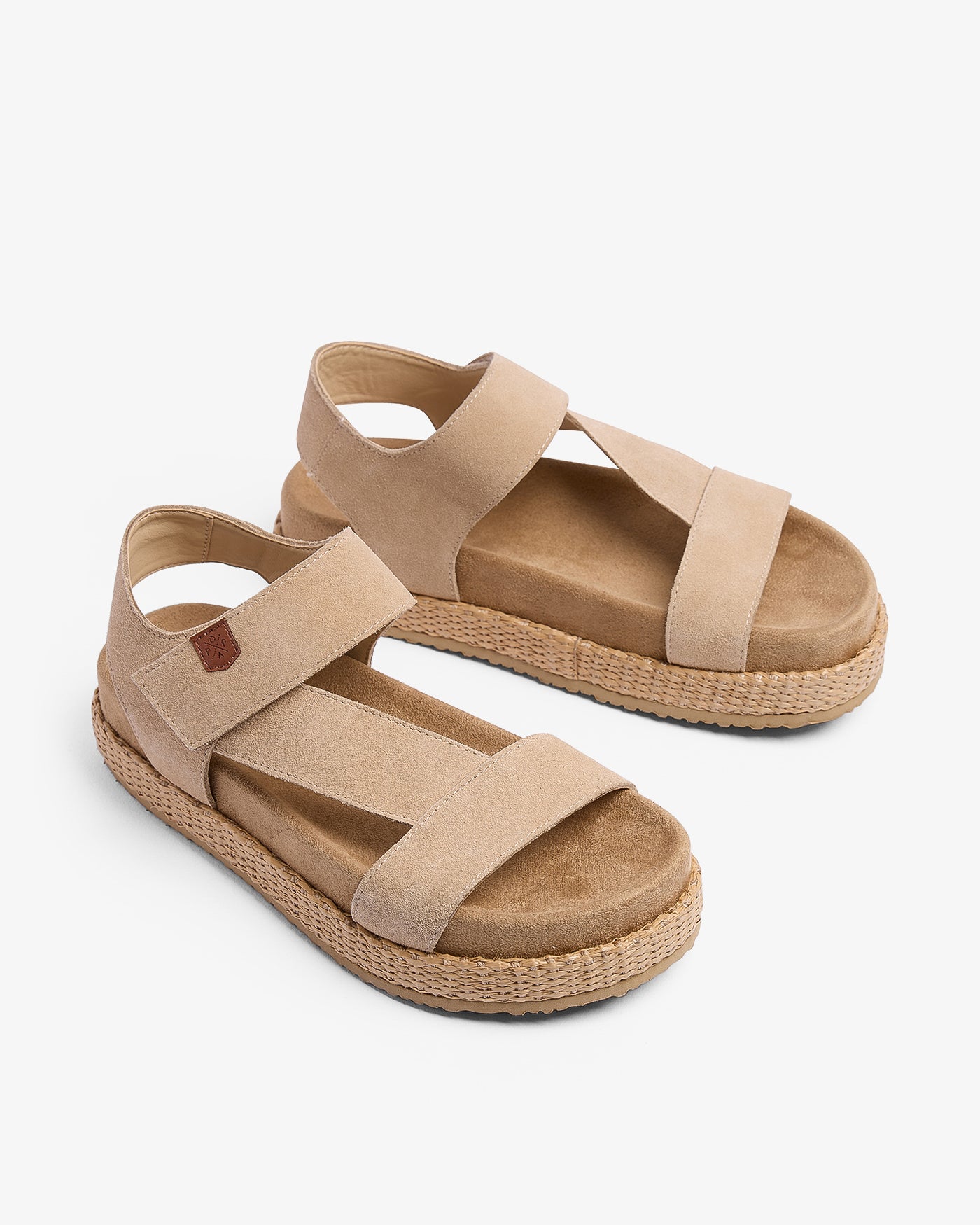 Sandale Niana en daim beige 35
