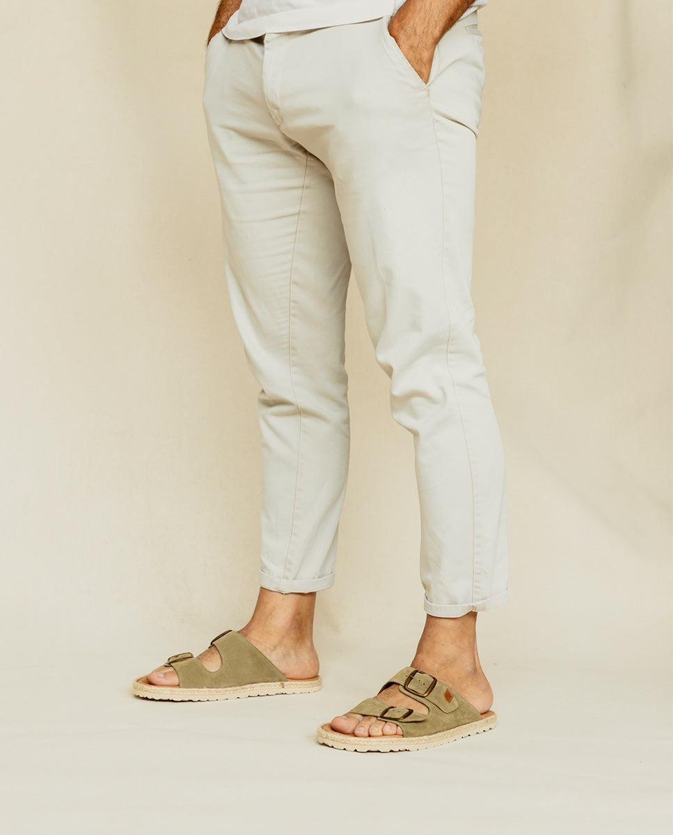 Sandalia Plana Icacos Serraje Kaki