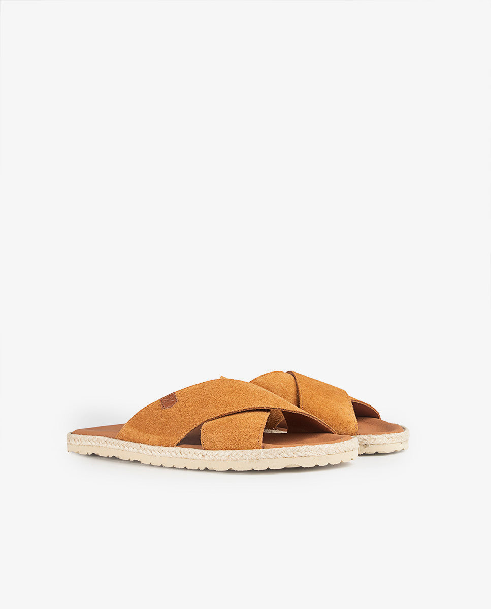 Niger Split Leather Flat Sandal