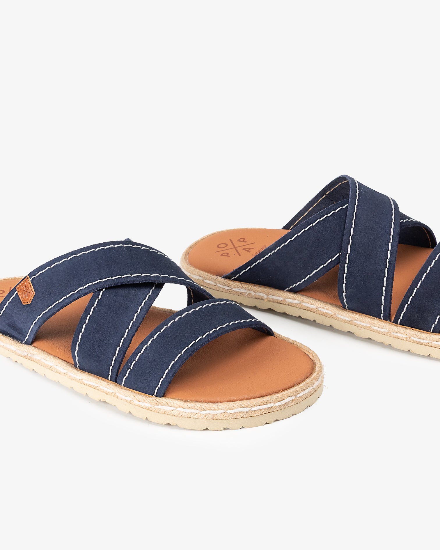 Sandalia Plana Balboa Serraje Azul Marino 40