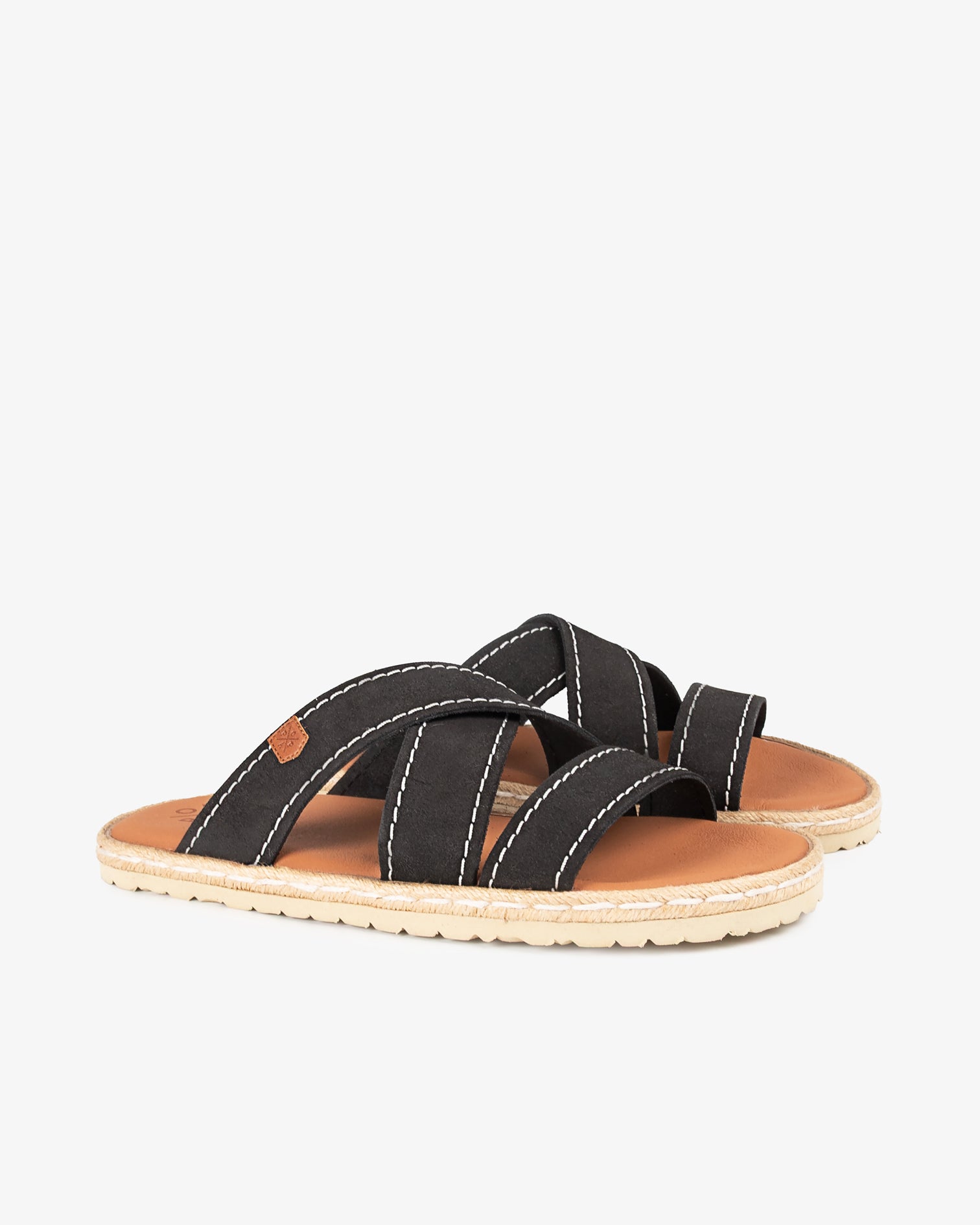 Sandalia Plana Balboa Serraje Negro 40