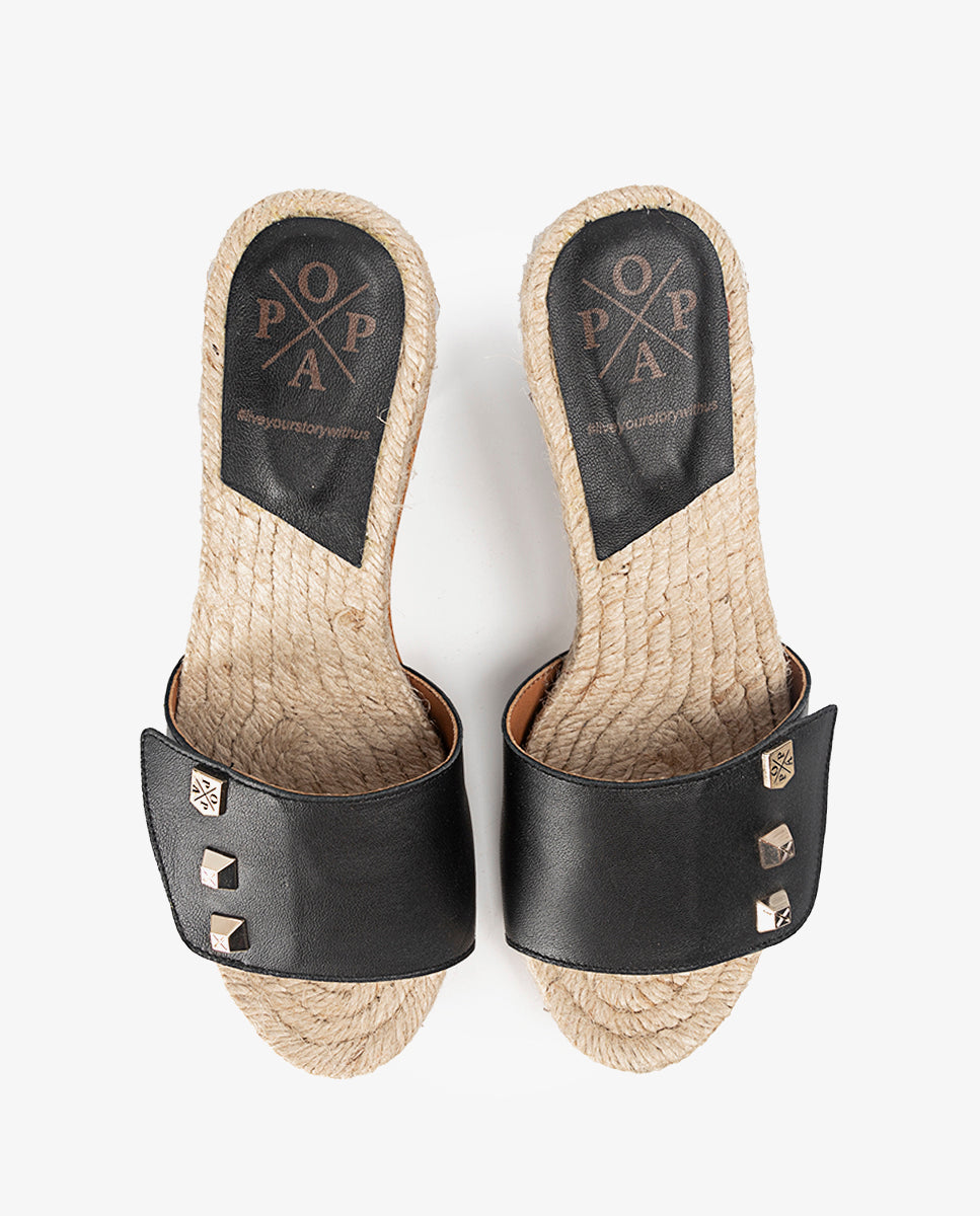 Sandália De Salto Napa Cabane Preta