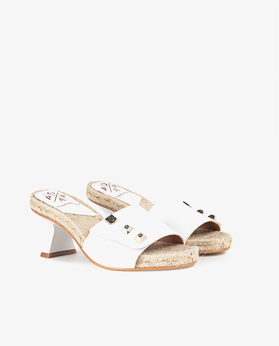 Cabane Napa White Heeled Sandal