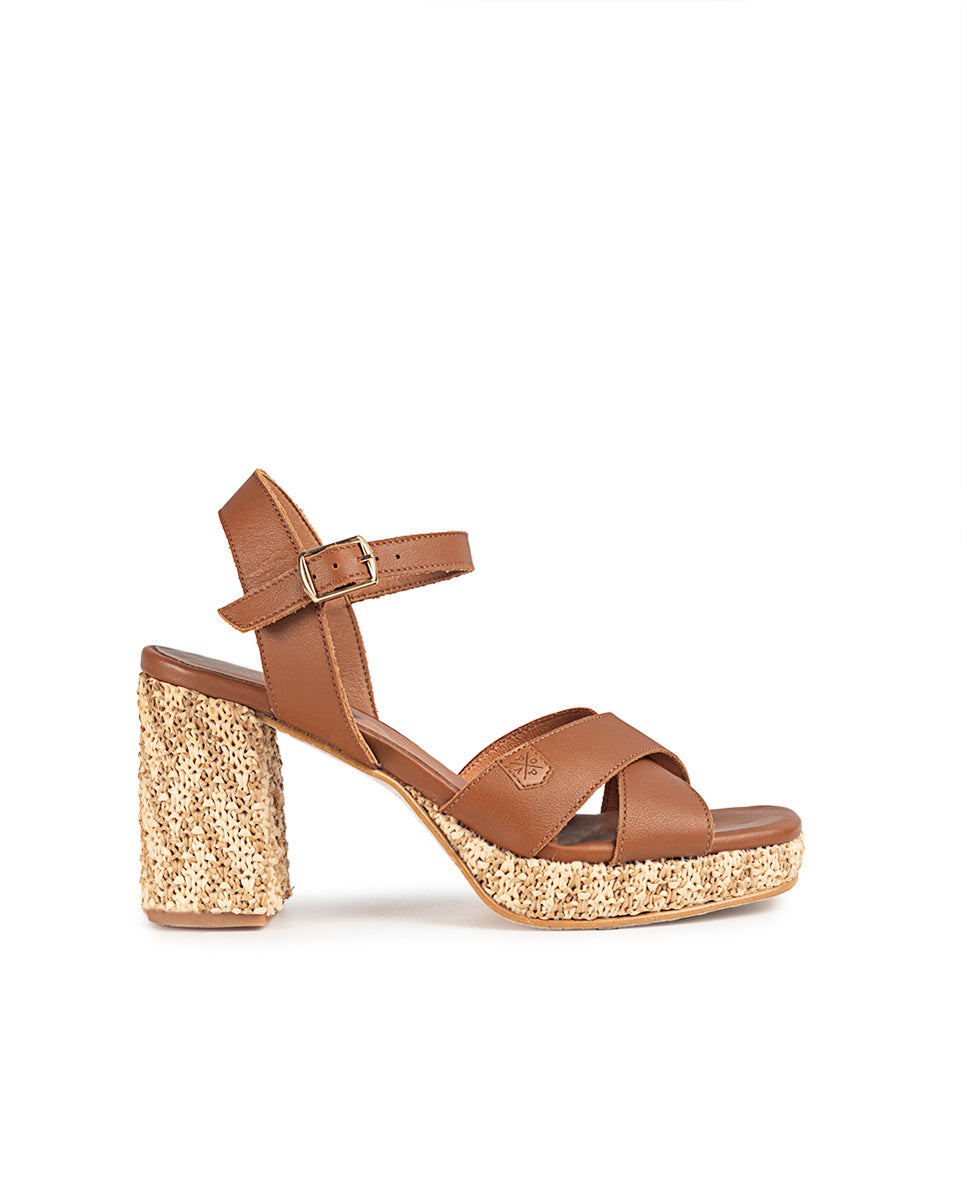 Bombay Leather Caspian Heel Sandal