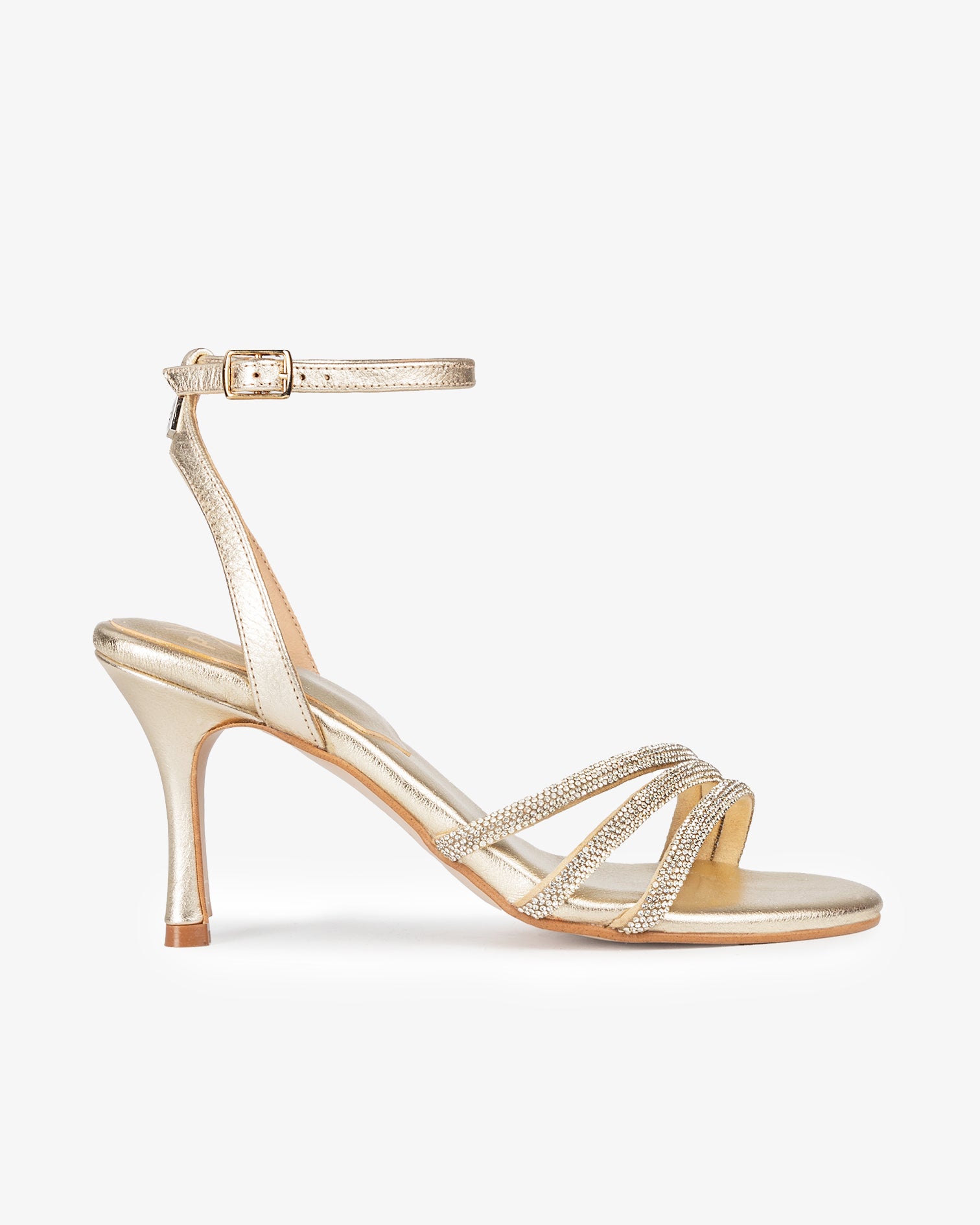 Sandalia Tacón Beat Glow Oro