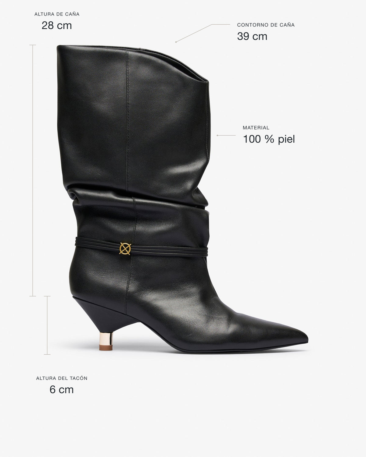 Bota Negra de Mujer Takayama