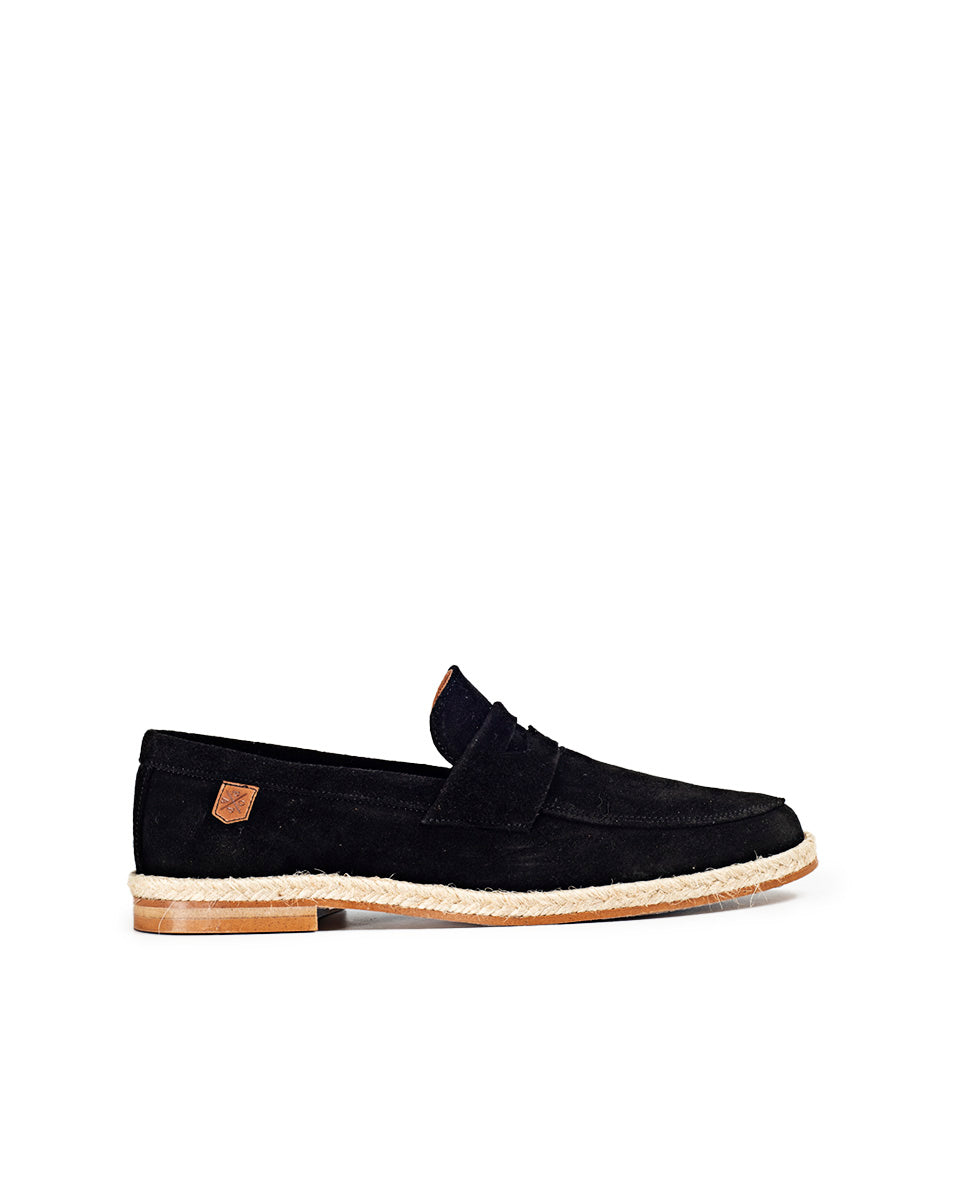 Black Suede Loberia Moccasin