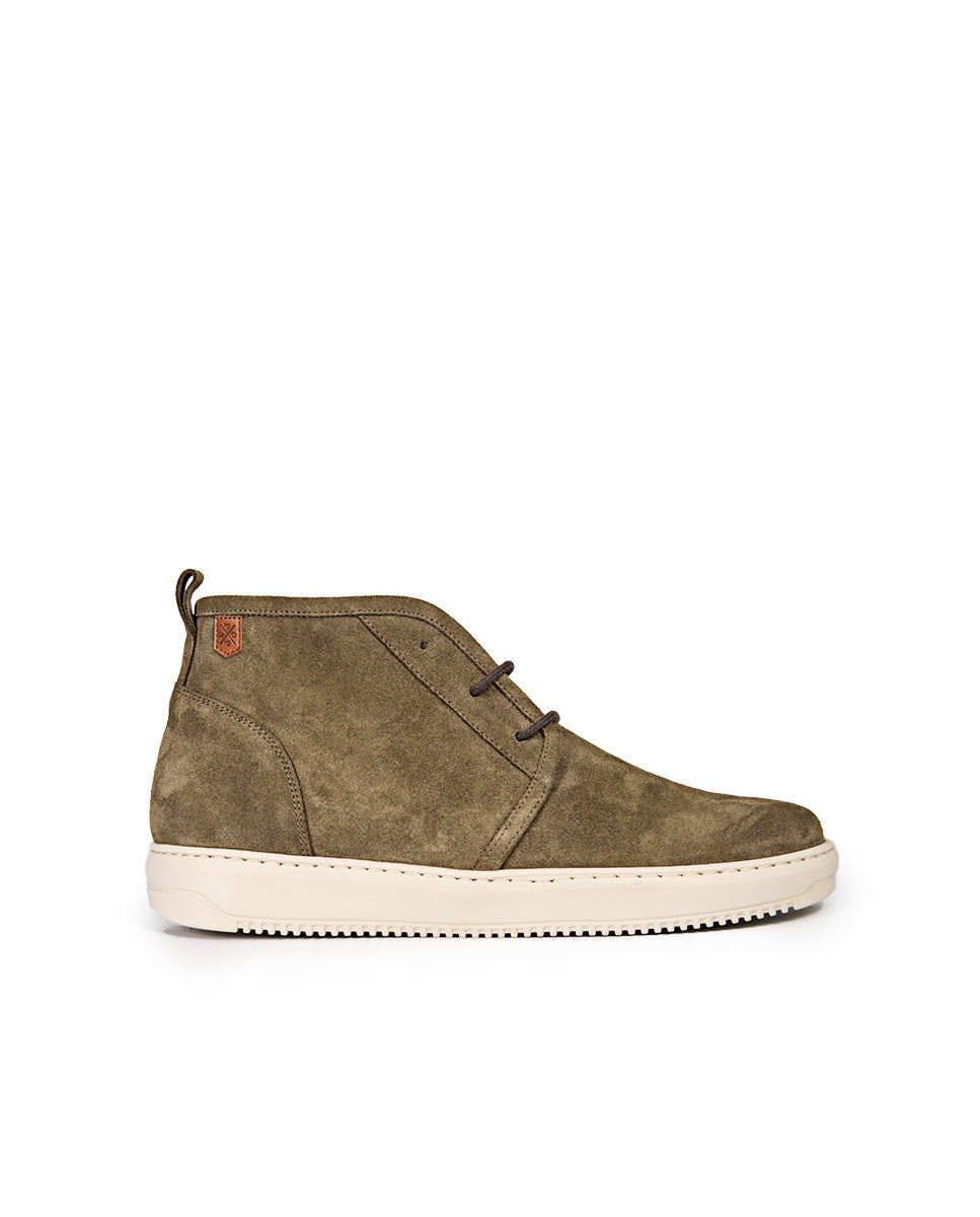 Duarte Split Leather Khaki Sneaker