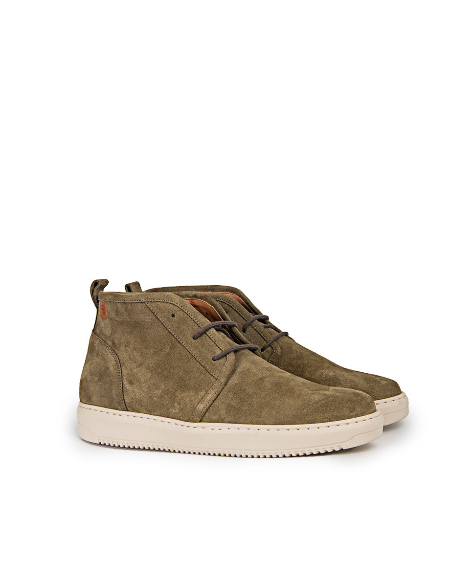 Duarte Split Leather Khaki Sneaker