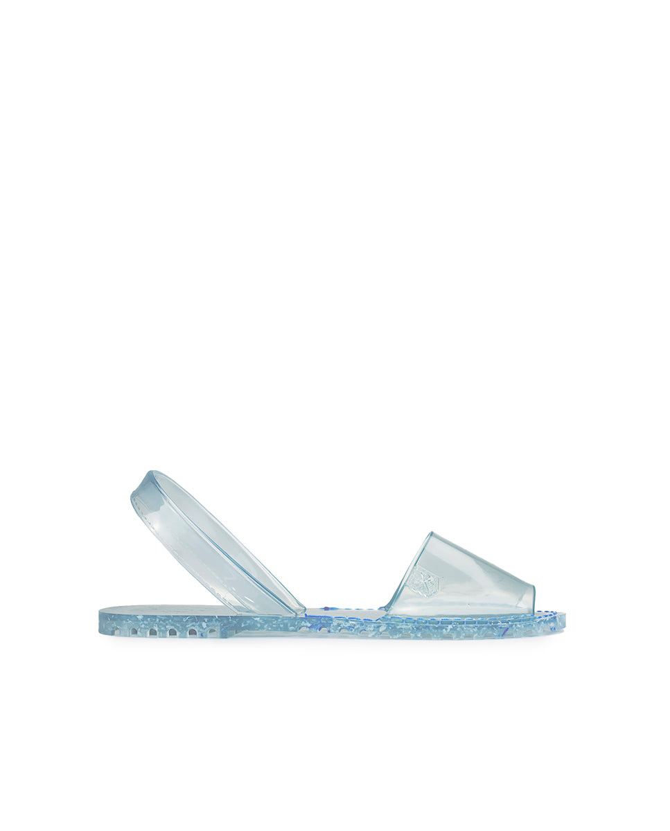 Menorquina Transparent Blue Flat Flip Flop