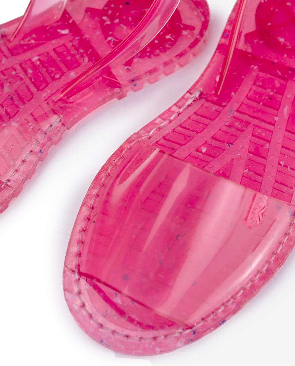 Menorquina Transparent Pink Flat Flip Flop