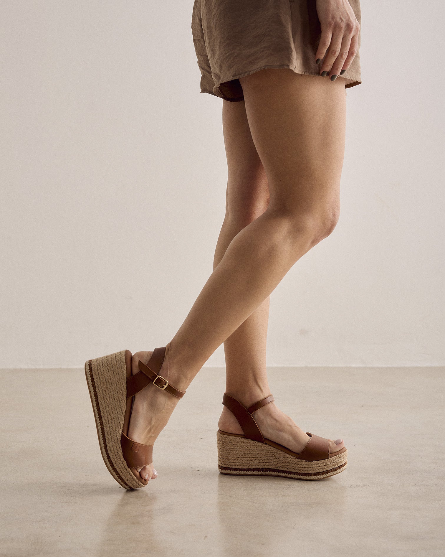 Cuña Arenal Piel Cuero