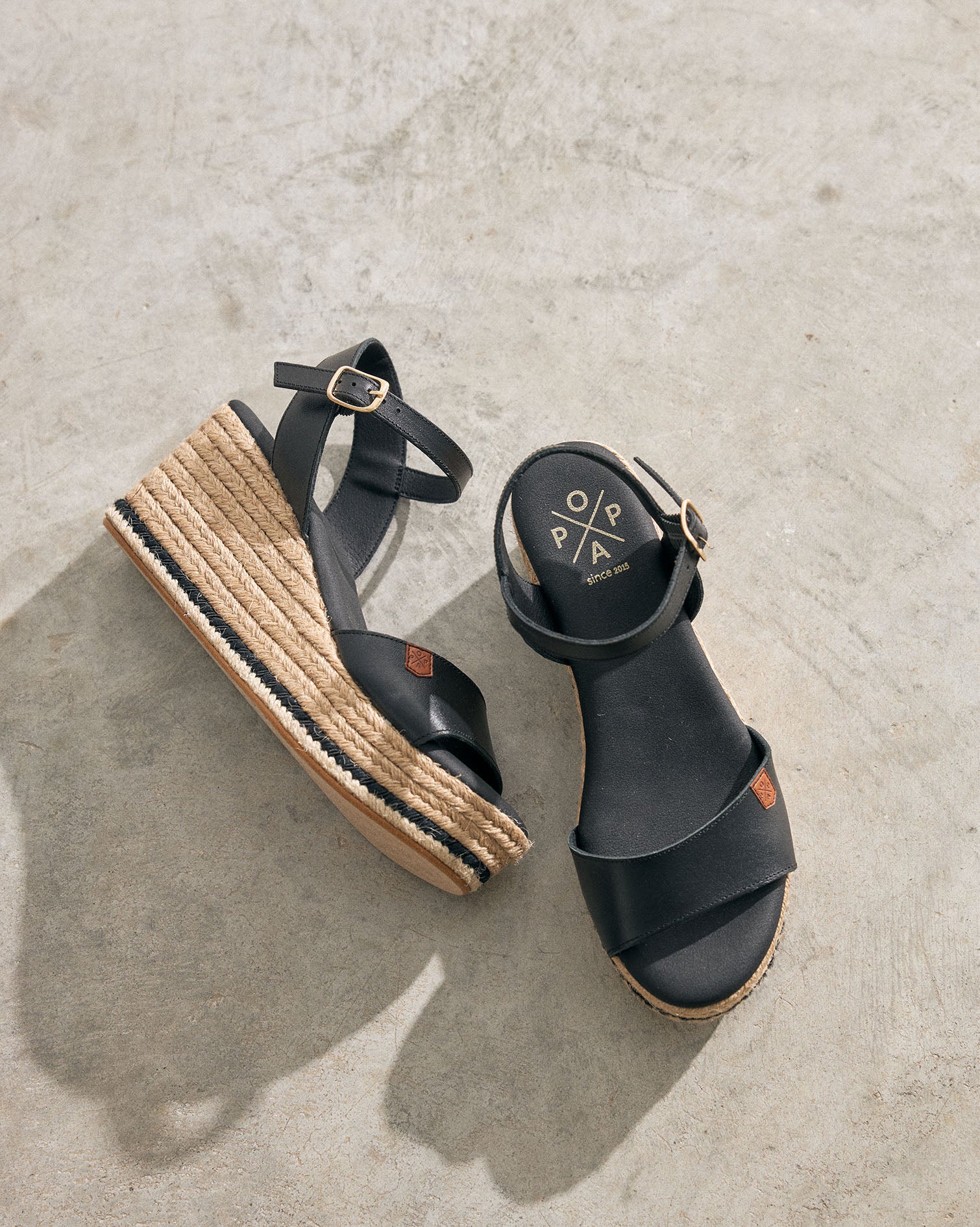 Cuña Arenal Piel Negro