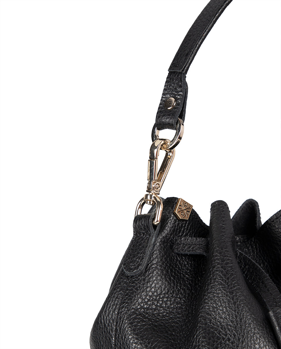 Sally Black Leather Bag