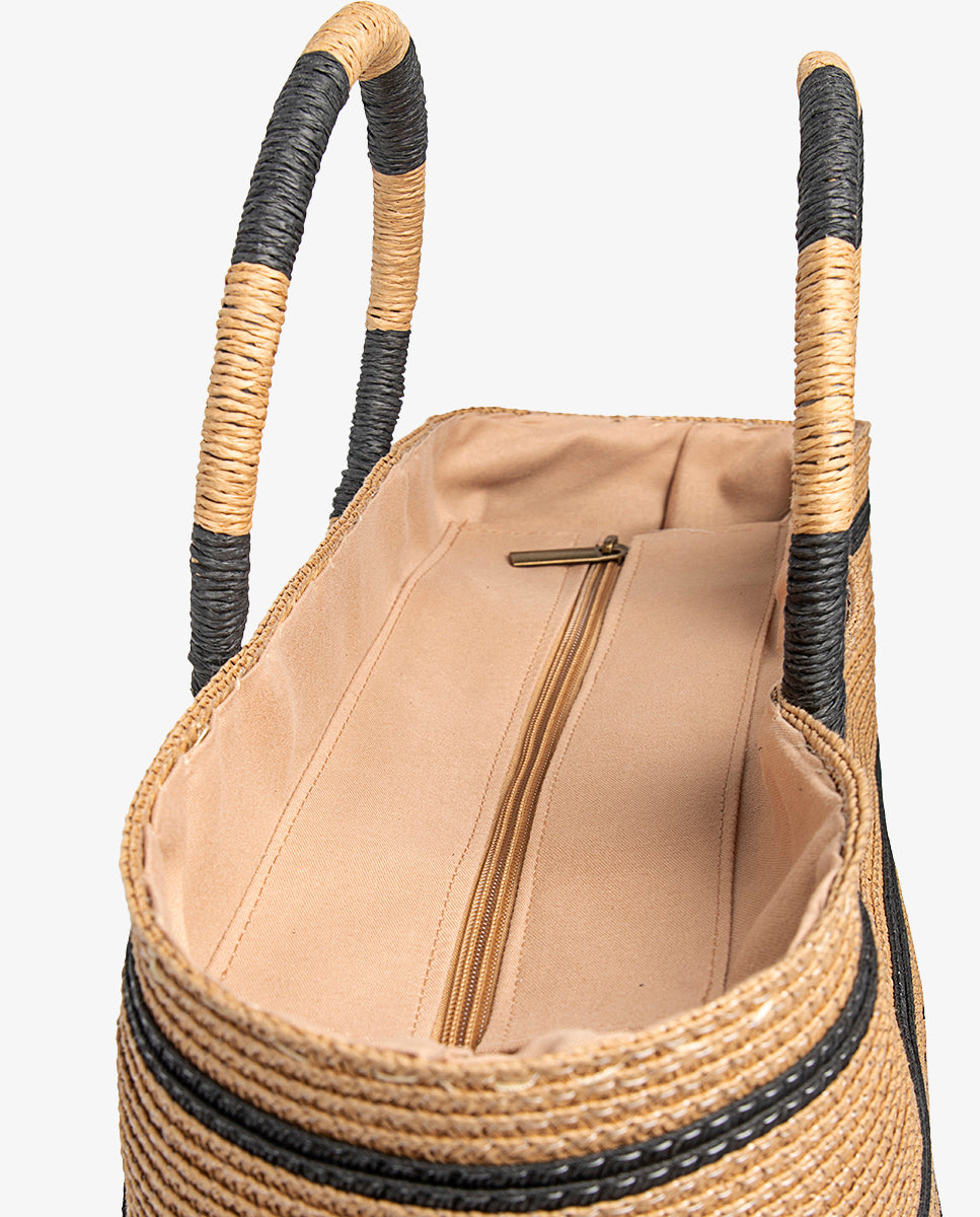 Bolso Romina Camel y Negro U