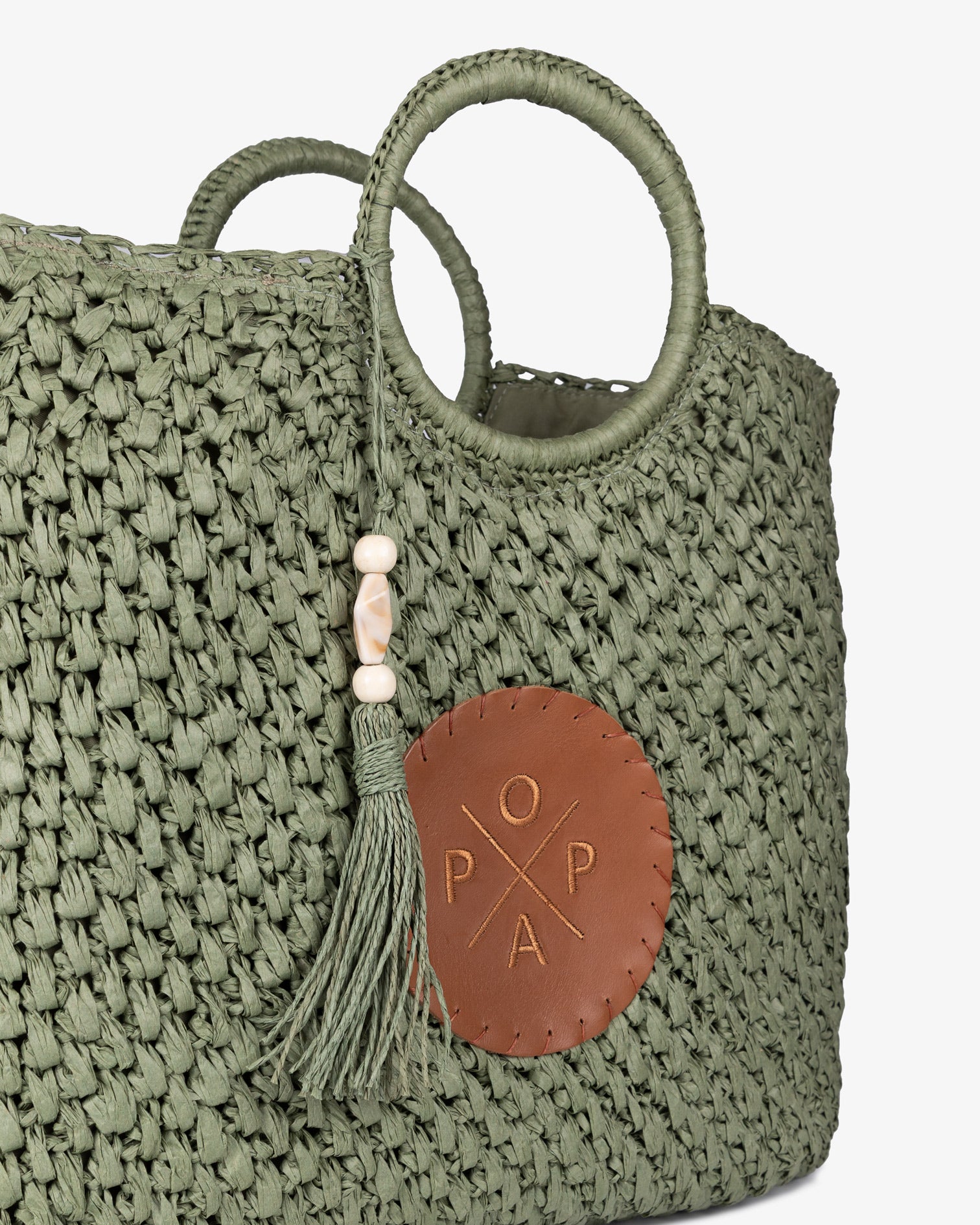 Bolso Solea Rafia Kaki M