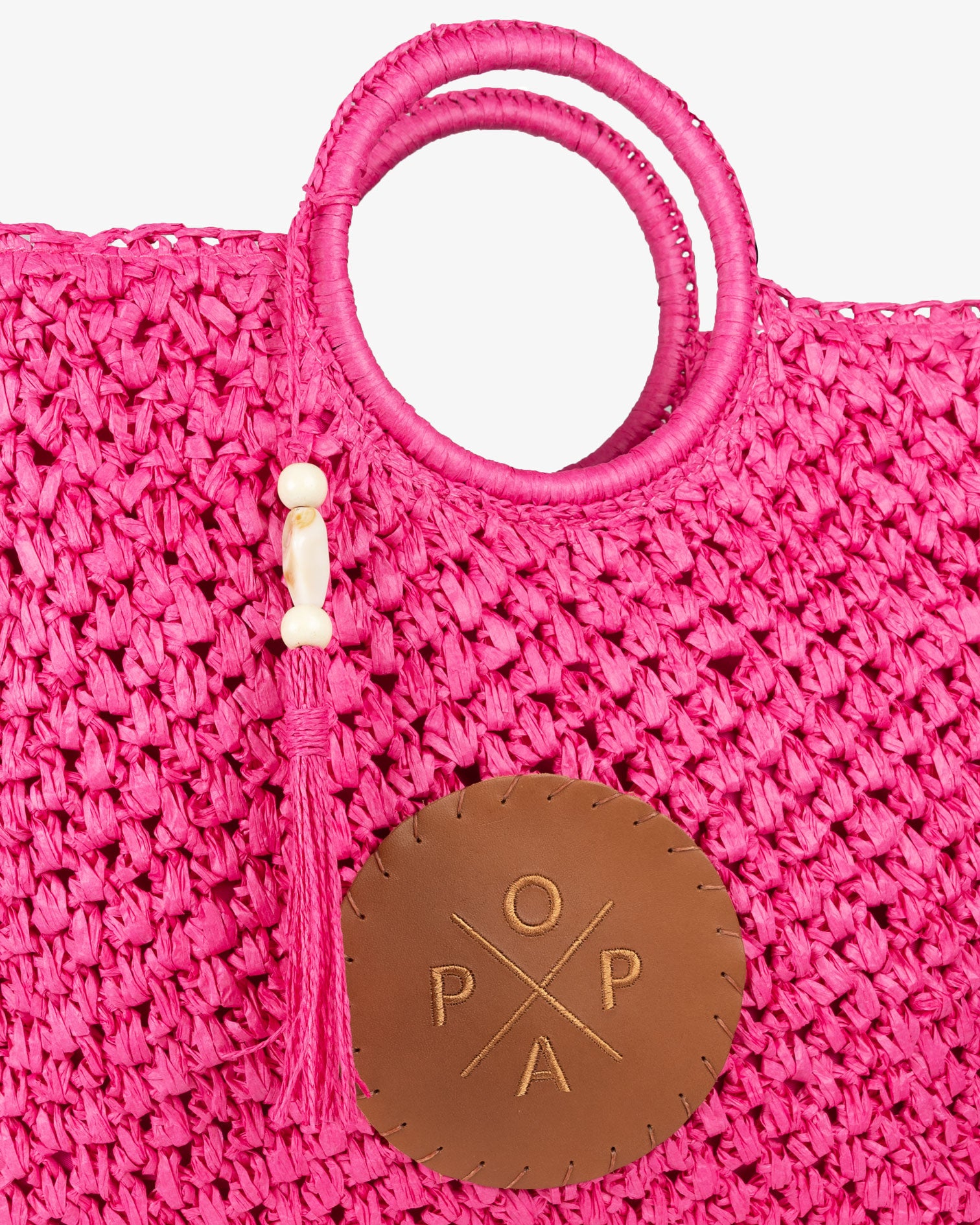 Bolso Solea Rafia Rosa M