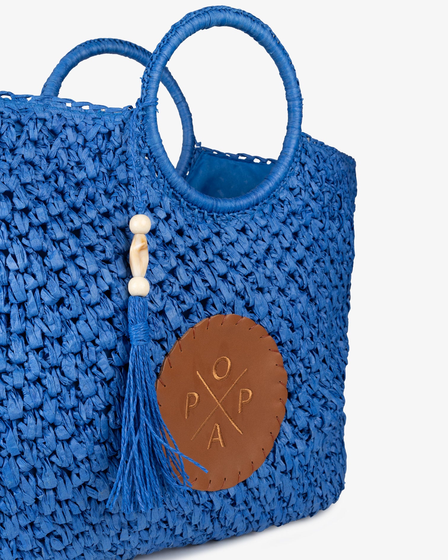 Bolso Solea Rafia Azul M