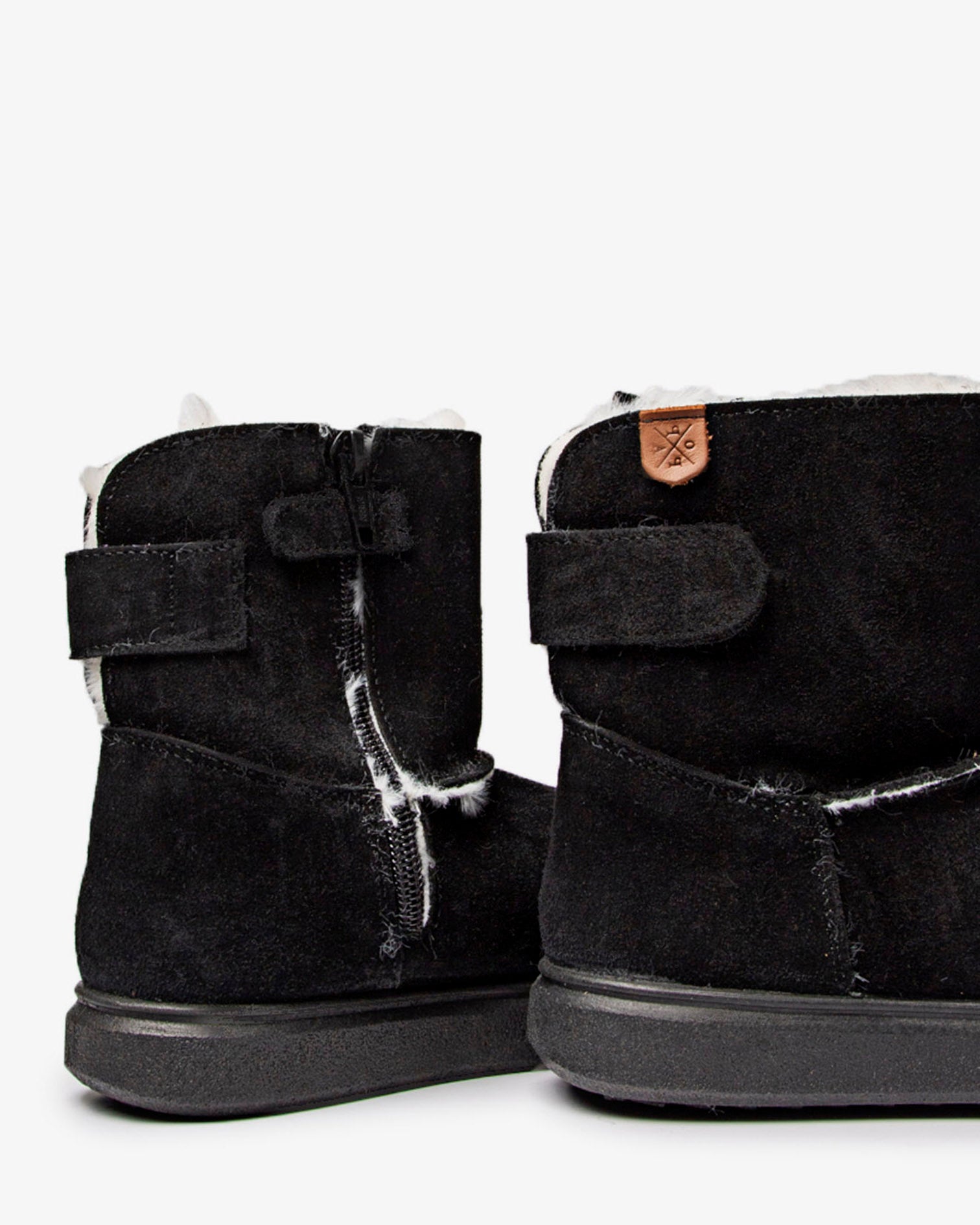 Kids Vaiana Black Suede Ankle Boot