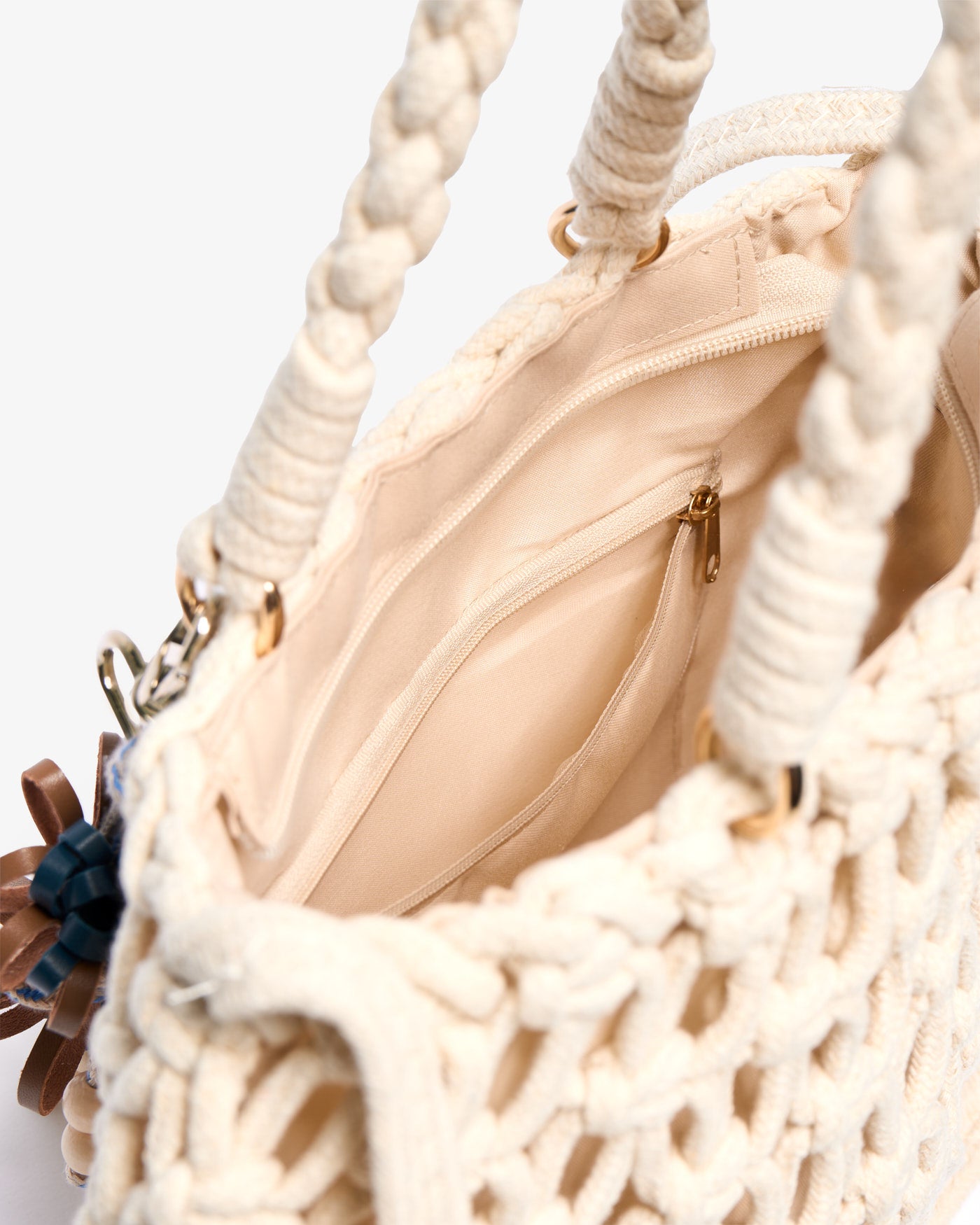 Bolso Escape Crochet Beige