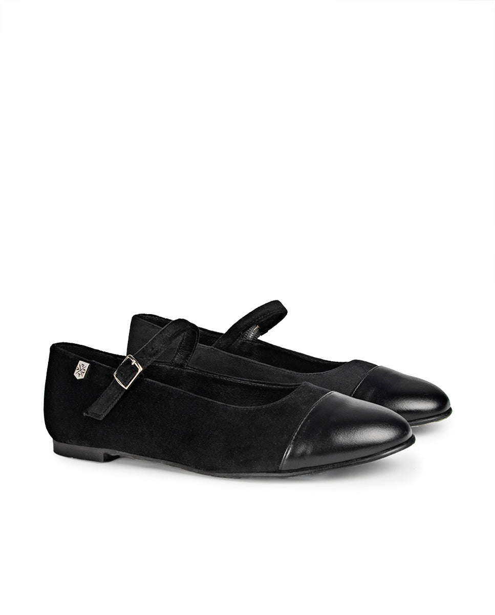 Ballerine Doris en velours noir