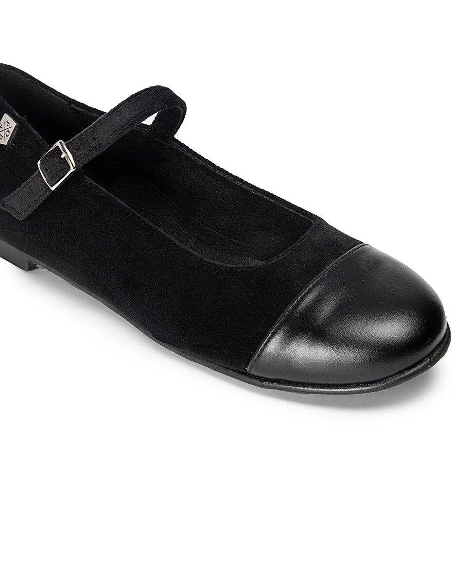 Ballerine Doris en velours noir