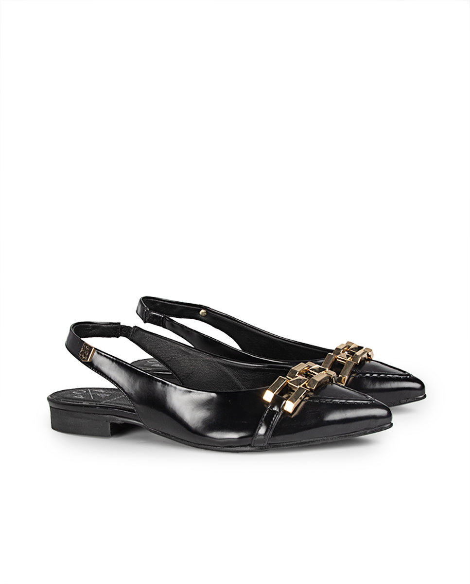 Vero Black Slingback Ballerina