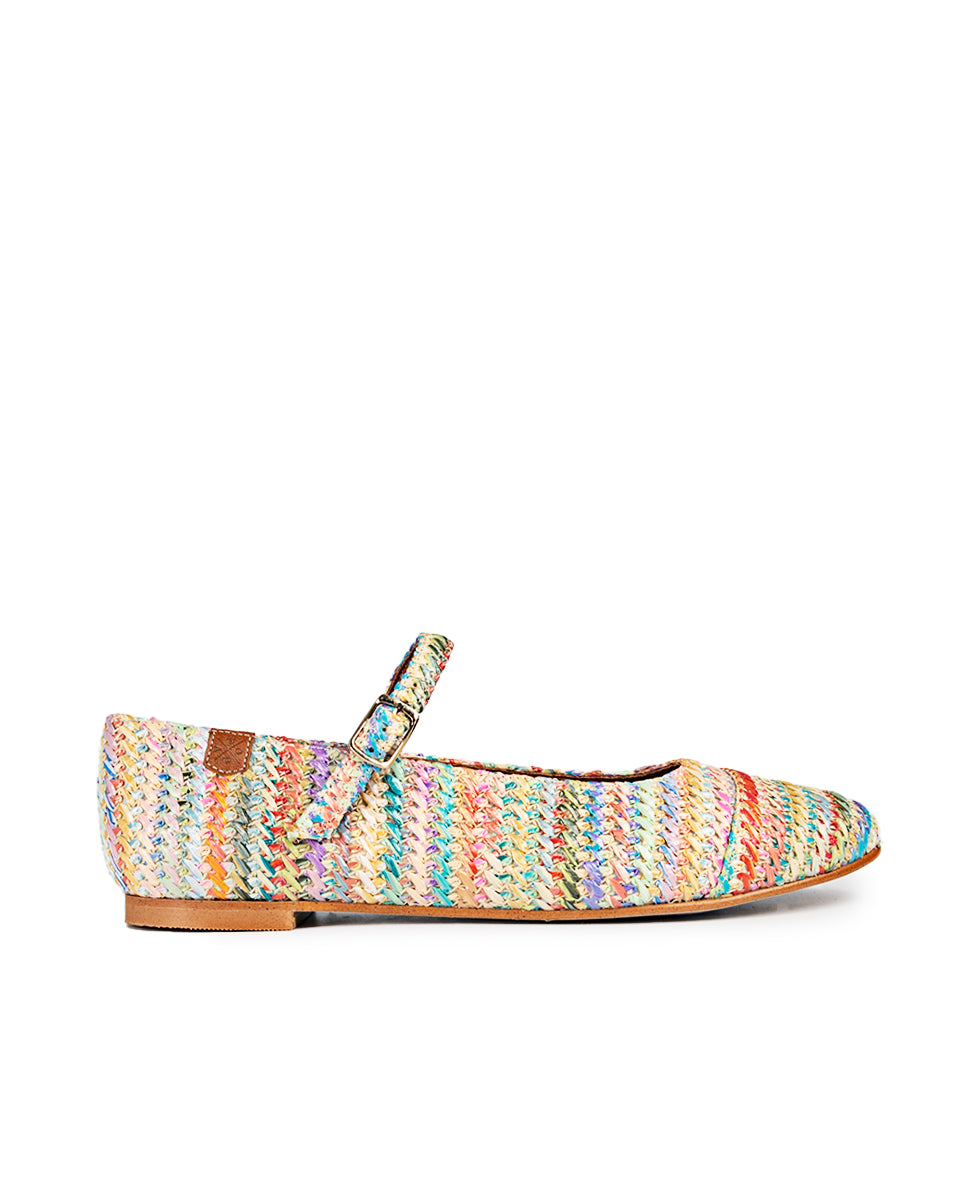 Bailarina Doris Rafia Multicolor 35