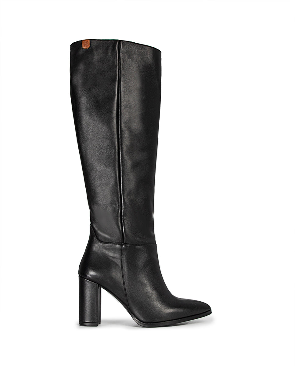 Julieta Black Leather Boot
