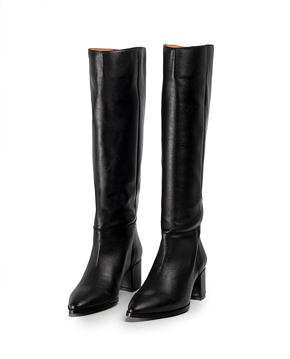 Alexia Black Leather Boot