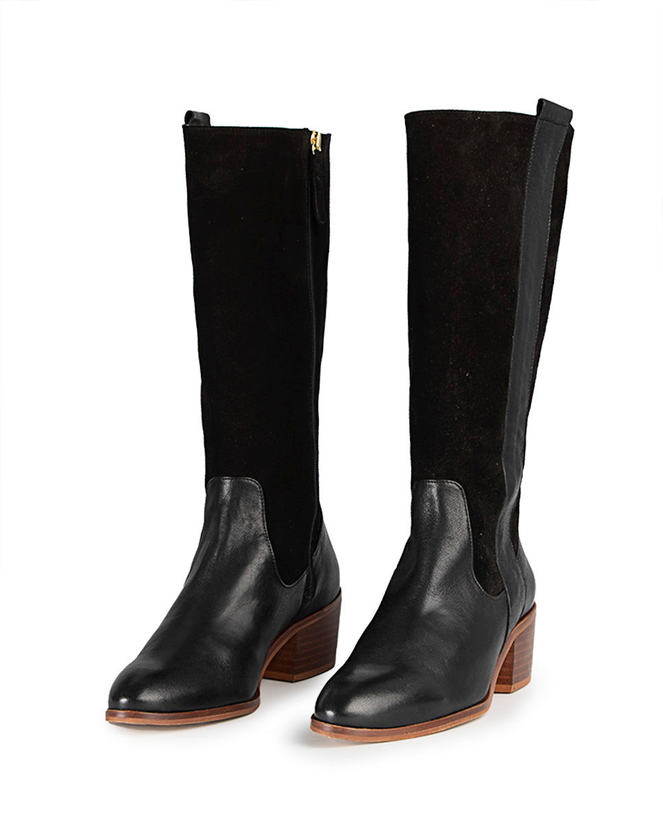 Black Leather Florence Boot