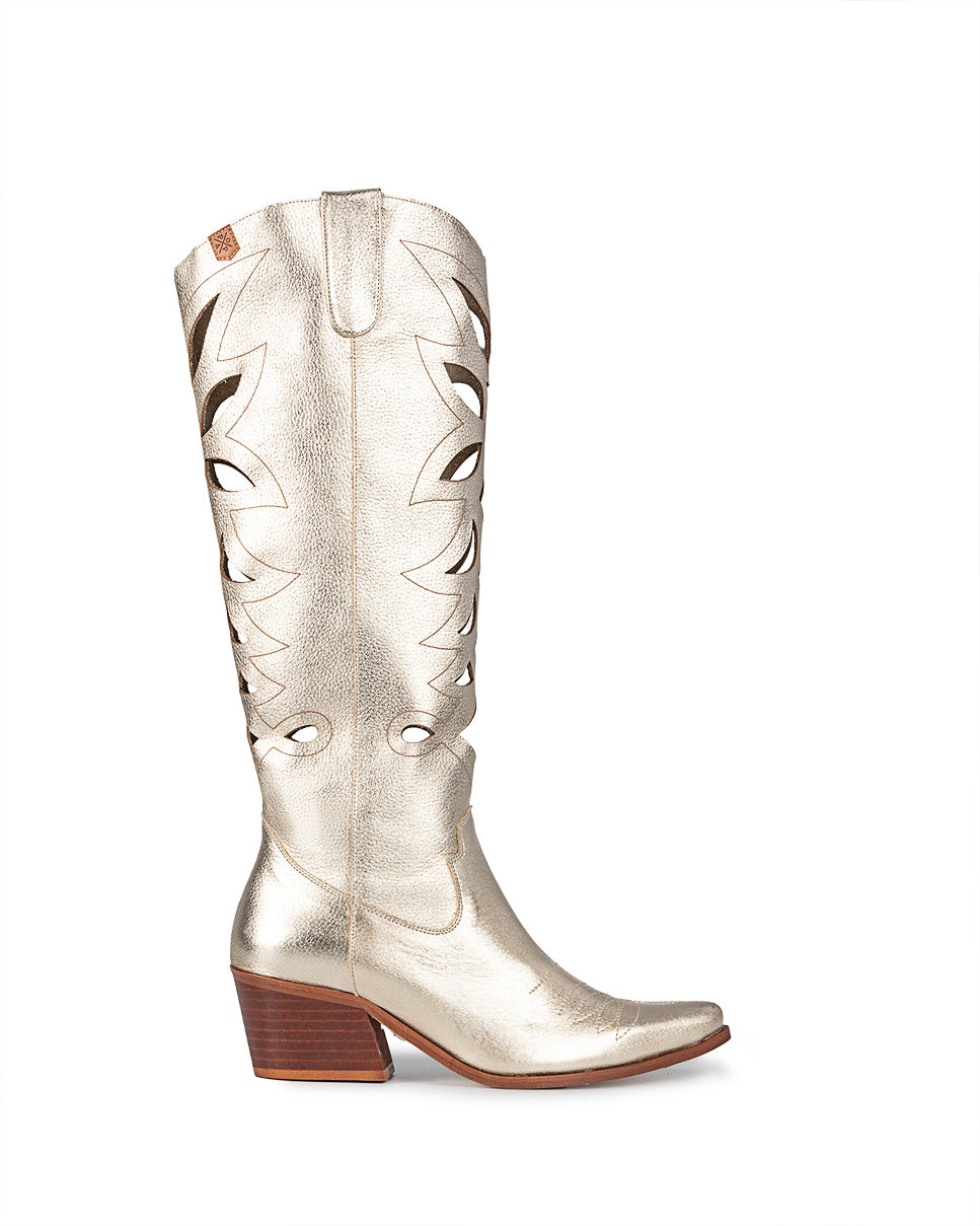 Platinum Laminated Minerva Boot