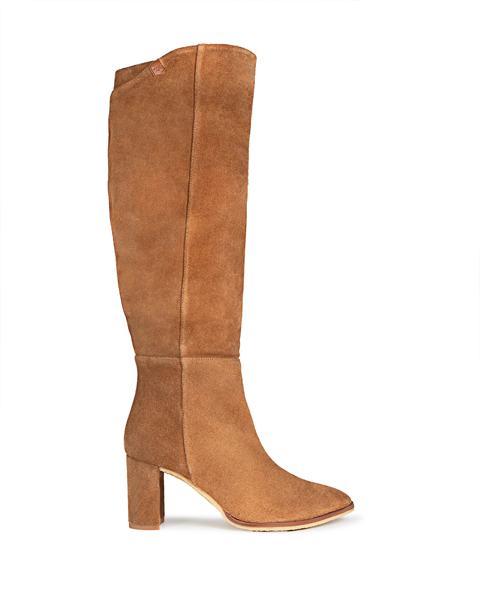 Aria Brown Leather High Heel Boot