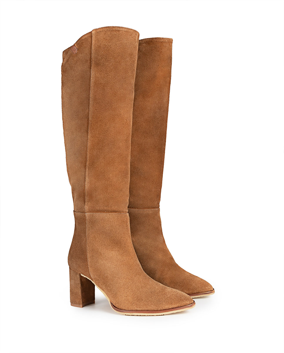 Aria Brown Leather High Heel Boot