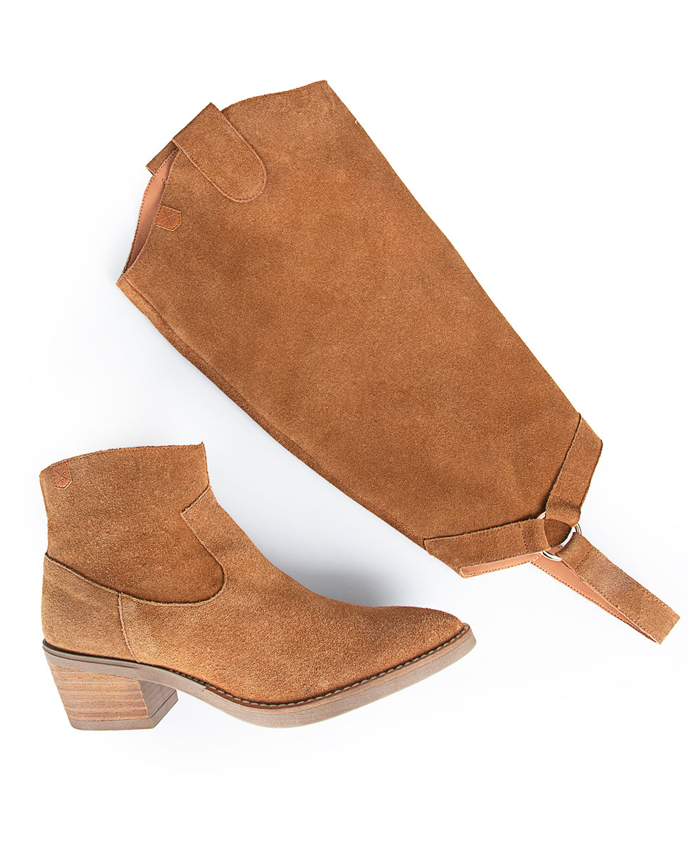 Raney Brown Leather Heeled Boot