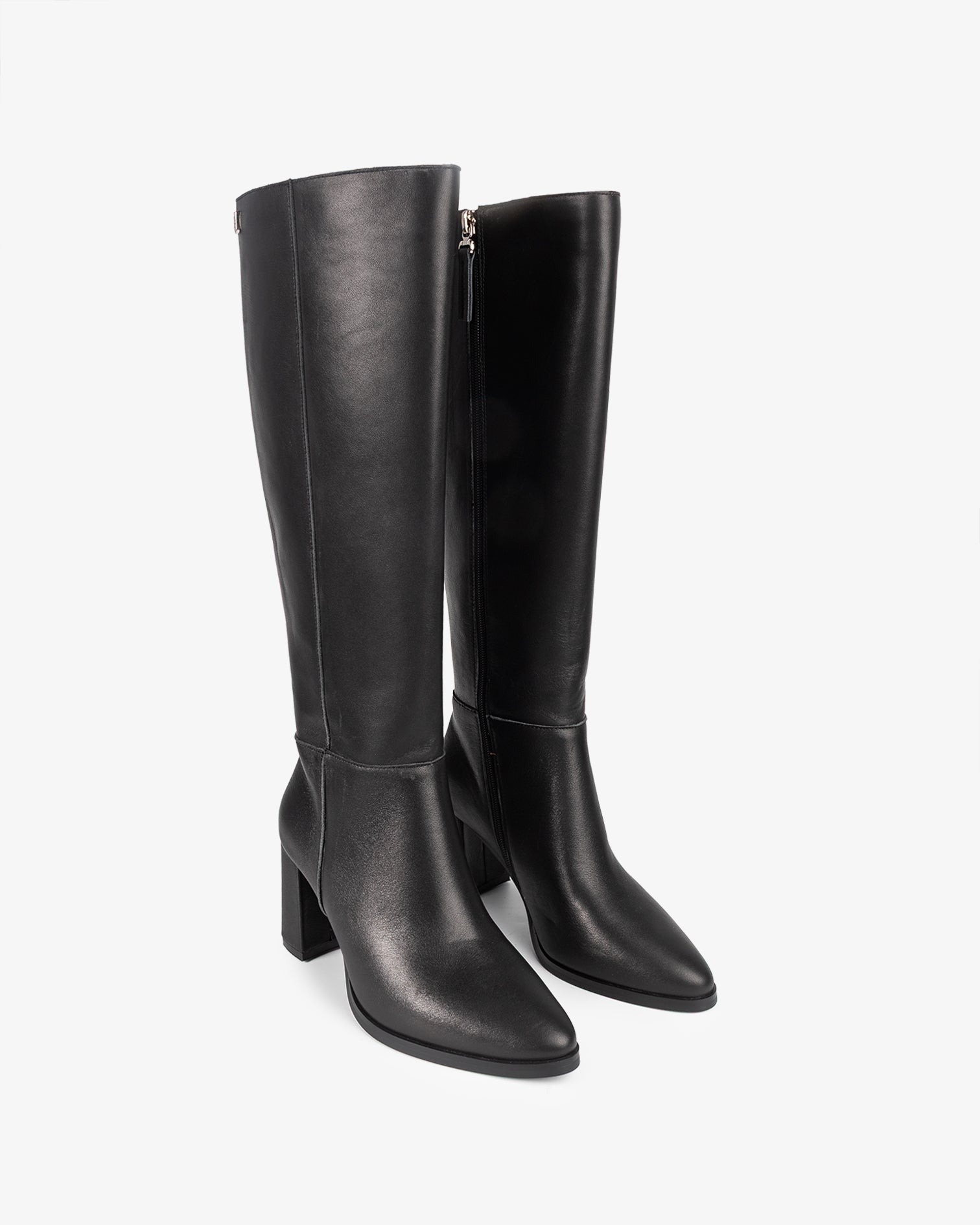 High Black Leather Boot Sinnara