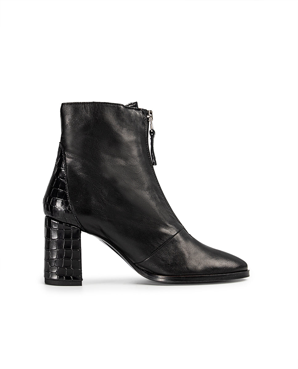 Cleopatra Black Coconut Ankle Boots